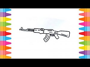 How to Draw AK 47 Easy Step by Step