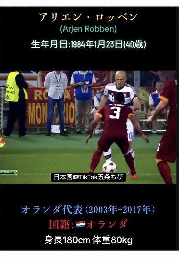 アリエン・ロッベン: オランダ代表の偉大なサッカー選手