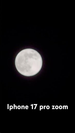 Iphone 17 pro zoom test on moon😃#zoomtest #moon