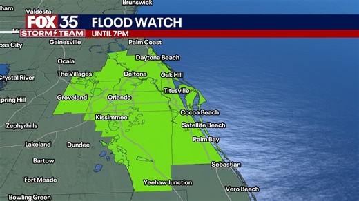 Orlando Weather Forecast: Flood watch for Central Florida; rain totals, timeline