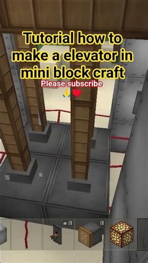 tutorial how to make elevator in mini block craft please subscribe 🙏♥️ #cubecraft