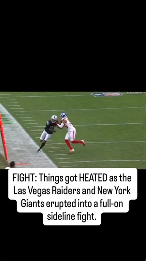 NFL News | 🚨😳 SIDELINE BRAWL 😳🚨 FIGHT: Things got HEATED as the Las Vegas Raiders and New York Giants erupted into a full-on sideline fight.... | Instagram