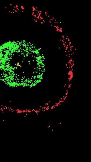 beautiful particle dance #beautiful #music #simulation #crystallized #physicsdemonstration