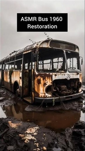 ASMR 1960s Bus Restoration #ASMR #Busrestoration #shorts #fypシ゚viral
