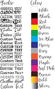 Custom Vinyl Sticker Decals - Design Your Own Name - Initial Phrase or Quote - Personalized Vinyl Letter Stickers for Cars, Walls, Window, Windshield, Tumblers, Trucks, Cups, Water Bottles