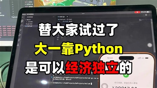 大学生放下面子搞钱，0帧起手躺赚六位数，分享我的Python搞钱野路子——