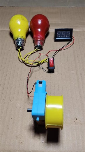 Powering LED Bulbs with a Metal Gear Motor