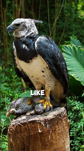 This giant eagle can lift crazy heavy prey.” #HarpyEagle #WildlifeFacts #NatureShorts