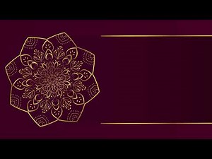 Decorative Mandala Design Background for Invitation Card Video | FREE TO USE | 4K