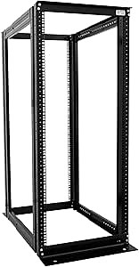 Raising Electronics Server Rack 4 Post Open Rack Frame Rack Enclosure 19 Inch Adjustable Depth Aluminum (27U,56Inch Height)