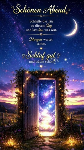 🌙 Ein funkelnder Abendgruß für dich mit Traumreise zur Entspannung.