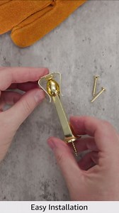 Hardware Essentials by Hillman 852343 Rigid Door Stops with Holder Brass, White, 1 Count (Pack of 1)