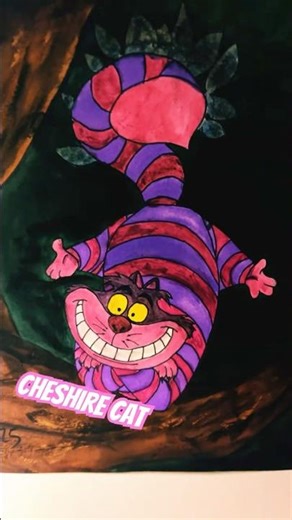 Cheshire cat #drawing #artist #disney #disneyart #aliceadventuresinwonderland #cheshirecat #markers￼