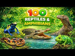 100 Reptiles & Amphibians for Kids | Learn 100 Different Reptile & Amphibians Names for Kids