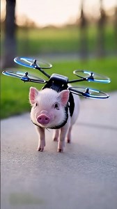 “Flying Pig Takes Over the Sky! 🐷🚁 The Cutest Drone Pilot Ever!” #aivideo #funny#pig#drones#Fly