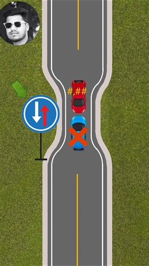 Priority Rule on Narrow Roads | Who Goes First Here? 🚗↔️ #rightofway