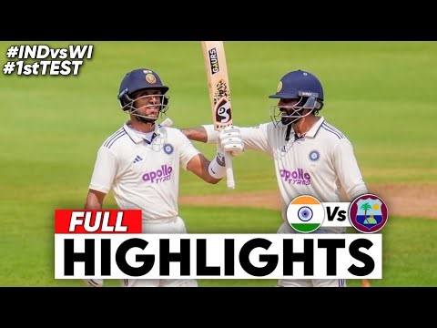 India vs West Indies 2nd Test Day 2 Full Match Highlights | IND vs WI 2nd Test Day 2 Full Highlights