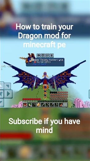 HOW TO TRAIN YOUR DRAGON mod for minecraft pe #dragon#minecraft #modified