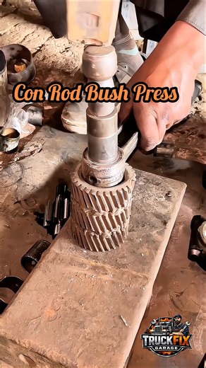 Insane Hydraulic Power | Truck Con Rod Bushing Press #engine #truck #mechanic #trending #viral #yt