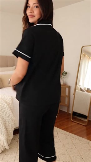 Women's Casual Fitted Sleepwear Set, Soft Fabric with Heart Embroidery, Long Sleeves All-Season Loungewear and Nightwear #comfortwear #nightwear #pjset #couplepajamas #pajamasets #womenspajamas #cutepajamas #homewear #sweaterset #pjsets