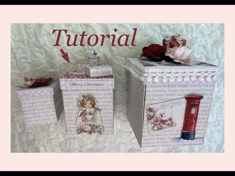 Tutorial Medium Explosion box DT project #shabbyartboutique #satmornmakes