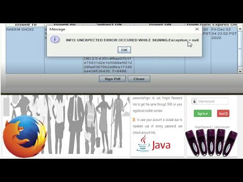 Unexpected error during signing null in EPFO unified portal DSC KYC approval