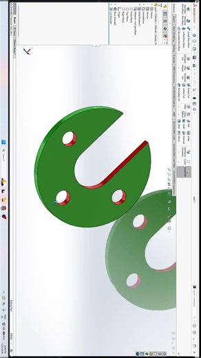 SolidWorks Slotted Mounting Plate Design | 2D Sketch to 3D Model | CAD Tutorial #Shorts