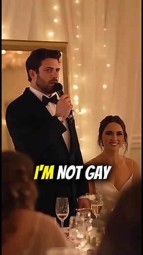Gem Studios on Instagram: "I'm not gay no more 💍 10 Second Wedding Clip — A shocking and emotional handheld wedding moment that feels too real to be staged. The groom stands up at the reception, grabs the mic, and declares: Im not gay no more. The music fades, chatter stops, and the entire room freezes as the bride’s smile slowly disappears. The shaky phone footage, soft reverb, and natural audio reactions make it feel like genuine viral footage. A 10-second cinematic short that mixes ra