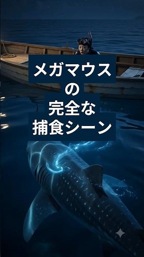 【未確認な生態】全長5メートル！？幻のサメ「メガマウス」がプランクトンをボフッと吸い込む奇跡の捕食シーンがダイナミックすぎる……！巨大口シャークハザード🚨🦈🌊