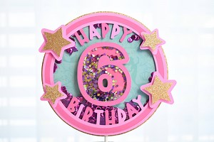 How to make a shaker cake topper with Cricut - Craftara Creates