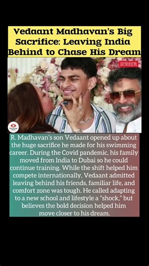 Vedaant Madhavan’s Big Sacrifice: Leaving India Behind to Chase His Dream
