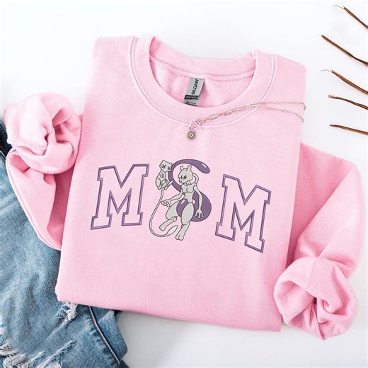 Embroidered Psychic Cat Mom T-shirt, Retro Alien Creature Mama Sweatshirt, Vintage Varsity MOM Hoodie, Aesthetic Anime Motherhood Apparel - Etsy