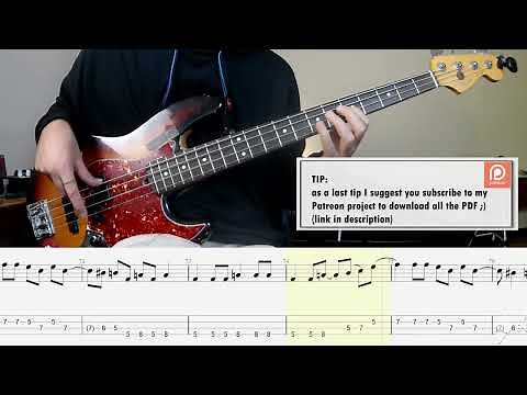 Nirvana - Lithium BASS COVER + PLAY ALONG TAB + SCORE
