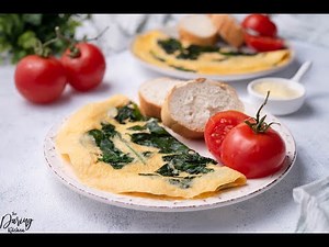 Homemade Fresh Spinach Omelette