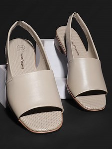 Buy Hush Puppies Textured Leather Open Toe Flats -  - Footwear for Women