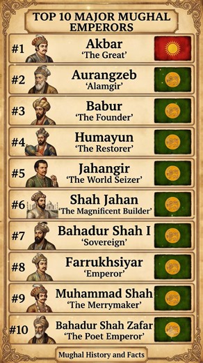 Top 10 Most Powerfull mughal Emperors #indianhistory #history #facts #mughalempire #mughalhistory