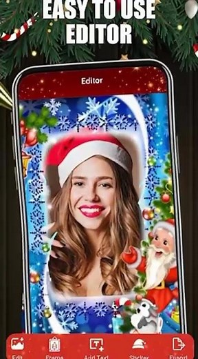 Transform your Christmas photos with Christmas Photo Frames! 🎄✨ #chritmascraft #photoediting