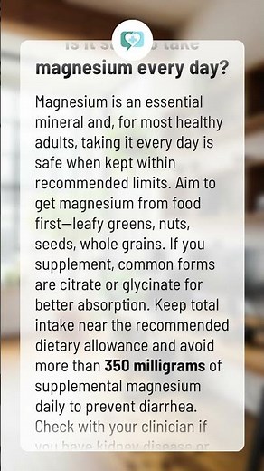 Is it safe to take magnesium every day?