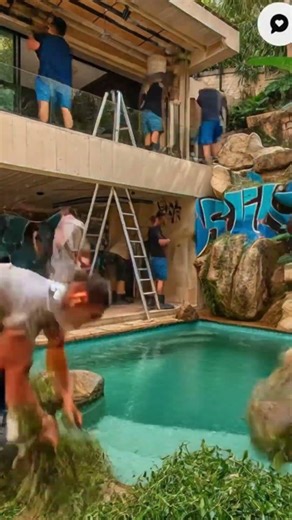 😱🔥Old Abandoned Pool Turned Into a Luxury Backyard