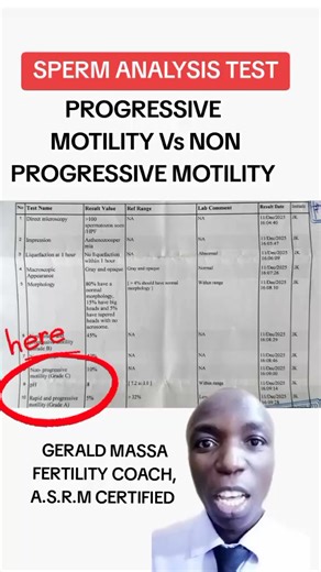 PROGRESSIVE MOTILITY VS NON PROGRESSIVE MOTILITY I SEMEN ANALYSIS TEST I GERALD MASSA FERTILITY COACH #semenanalysis #geraldmassa #geraldmassafertilitycoach #anorchia #oxidativestress