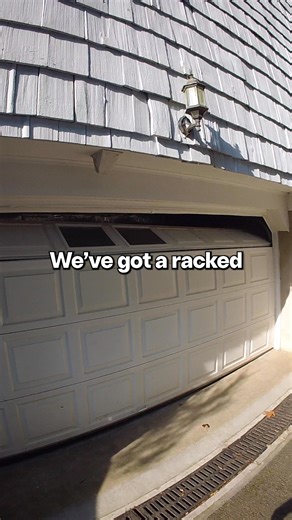 Have you ever seen a garage door folded like this?! | Precision Door Service of Rochester