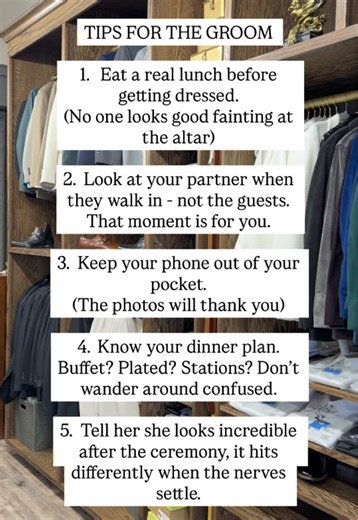 Wedding Day Cheat Sheet for Grooms