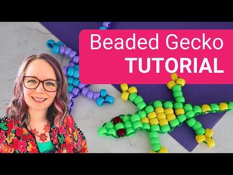 How to Make a Beaded Gecko 🦎 | Bead Crafts For Kids