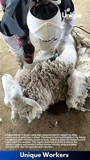 Professional Sheep Shearing: Using Electric Clippers to Harvest Thick Wool Fodder