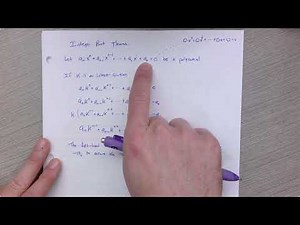 Integer Root Theorem Part 2 - Proving the Theorem