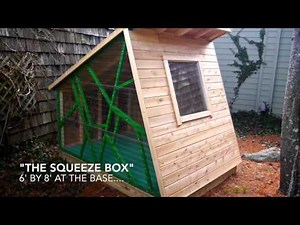 Micro Modern Shelter for the Homeless- or Tiny Tree House Cabin (built by adults/adult inspiration)