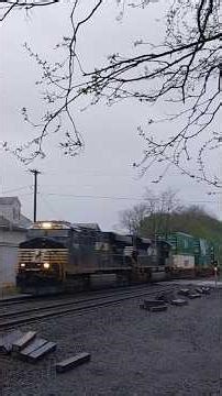 NS intermodal train races through Myerstown PA