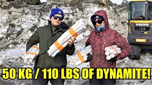 Detonating 110lbs of dynamite under snow dump site