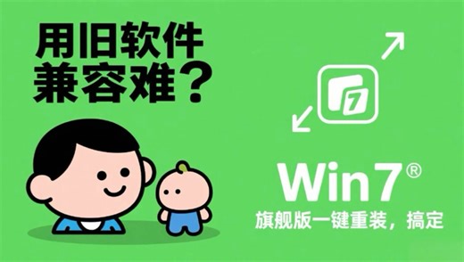 用旧软件兼容难？Win7 旗舰版一键重装，搞定