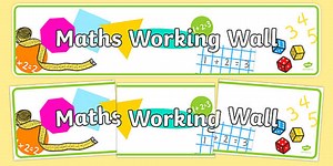 Maths Working Wall Display Banner